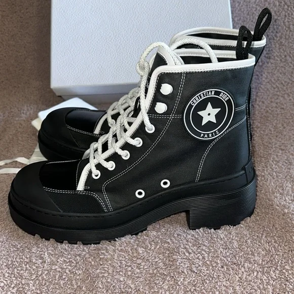 Christian Dior Black D-rise low combat boot